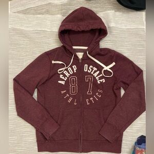 Aeropostale Burgundy Zip-Up Jacket